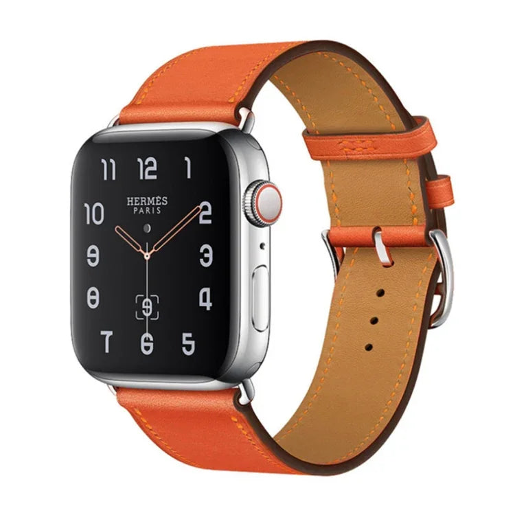 سوار ساعة بديل من الجلد، لسلسلة Apple Watch 7 مقاس 41مم / 6 و SE و 5 و 4 مقاس 40مم / 3 و 2 و 1 مقاس 38مم، لسلسلة Apple Watch 7 مقاس 45مم / 6 و SE و 5 و 4 مقاس 44مم / 3 و 2 و 1 مقاس 42مم
