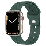 Football Texture Silicone Watch Band, For Apple Watch Series 10 46mm, For Apple Watch Series 10 42mm, For Apple Watch SE 2023 44mm, For Apple Watch SE 2023 40mm