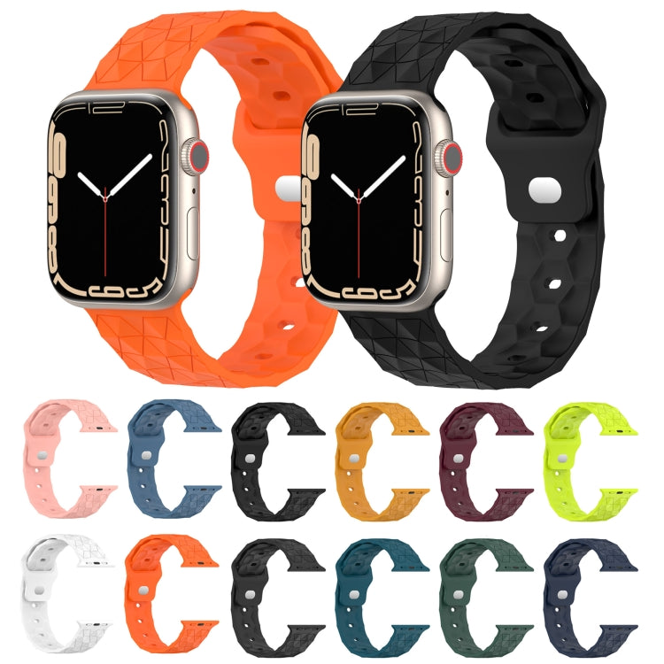 Football Texture Silicone Watch Band, For Apple Watch 8 41mm, For Apple Watch 8 45mm, For Apple Watch SE 2022 40mm, For Apple Watch SE 2022 44mm