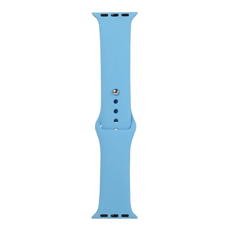 حزام ساعة بديل من السيليكون، قسم قصير (للنساء)، لساعات Apple Watch Series 8&7 بحجم 41 مم / SE 2&6&SE&5&4 بحجم 40 مم / 3&2&1 بحجم 38 مم
