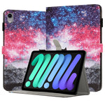 غطاء لوحي ذكي من الجلد المرسوم، لجهاز iPad mini 6 / mini 2024، لجهاز iPad Pro 11 2022 / 2021 / 2020، لجهاز iPad الجيل العاشر 10.9 2022، لجهاز iPad 10.2 2021 / 2020، لجهاز iPad mini 5 / 4 / 3 / 2 / 1، لجهاز iPad Air / Air 2 / 9.7 2017 / 2018