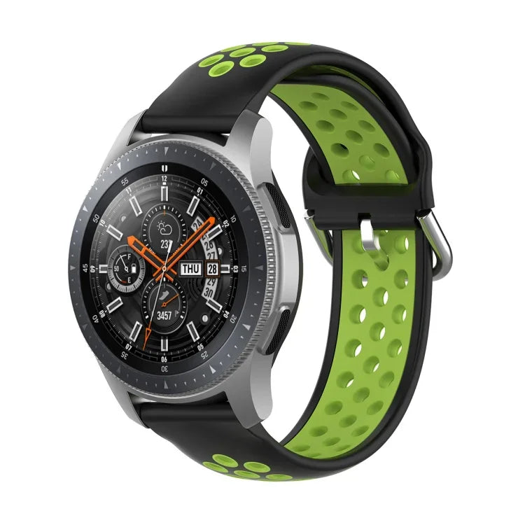 Universal Sports Two-tone Silicone Replacement Wrist Strap, For Samsung Galaxy Watch 46mm / Gear S3, For Huawei Watch GT2 / Honor Magic Watch 2 46mm