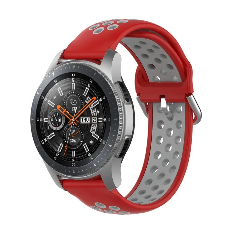 Universal Sports Two-tone Silicone Replacement Wrist Strap, For Samsung Galaxy Watch 46mm / Gear S3, For Huawei Watch GT2 / Honor Magic Watch 2 46mm
