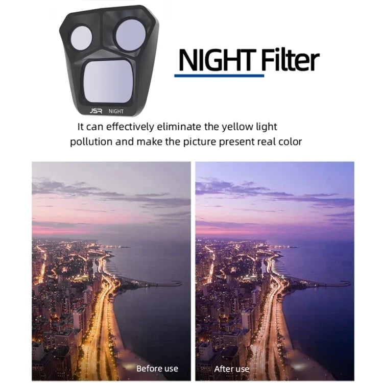 فلتر عدسة JSR GB 8 في 1 CPL ND8 ND16 ND32 ND64 STAR ND1000 NIGHT، 8 في 1 لـ DJI Mavic 3 Pro