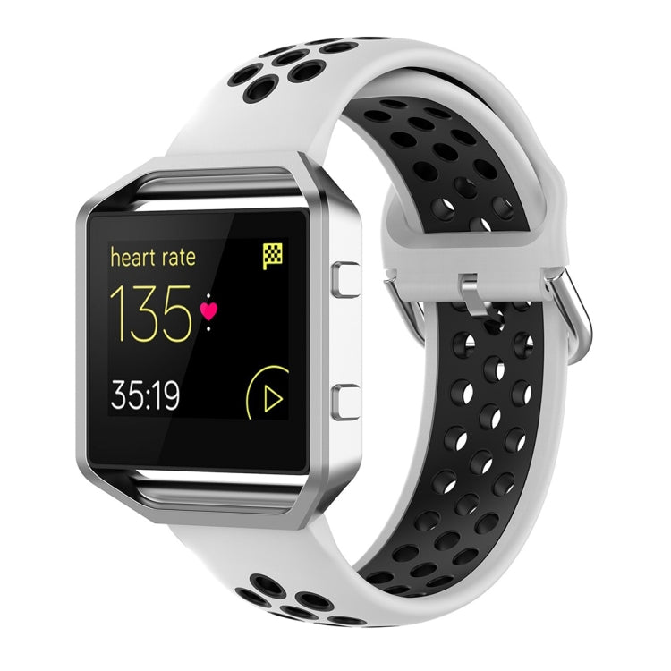 For Fitbit Versa 2 / Versa / Versa Lite / Blaze 23mm Sports Two Colors Silicone Replacement Strap Watchband