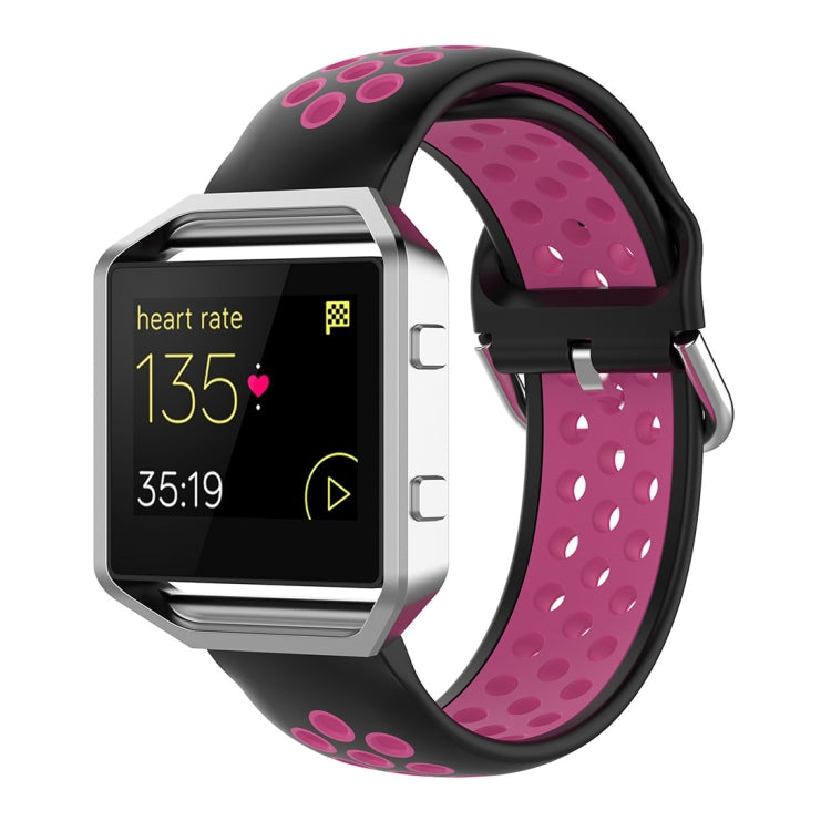 For Fitbit Versa 2 / Versa / Versa Lite / Blaze 23mm Sports Two Colors Silicone Replacement Strap Watchband