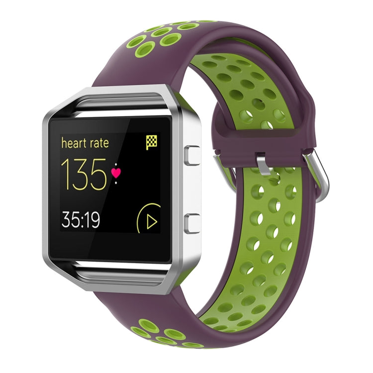 For Fitbit Versa 2 / Versa / Versa Lite / Blaze 23mm Sports Two Colors Silicone Replacement Strap Watchband