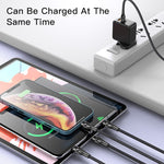 كابل شحن USB بطول 1.2م بقوة 4A إلى Type-C مزدوج + 8 بن مزدوج من YESIDO CA111