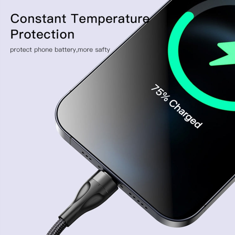 كابل شحن USB بطول 1.2م بقوة 4A إلى Type-C مزدوج + 8 بن مزدوج من YESIDO CA111