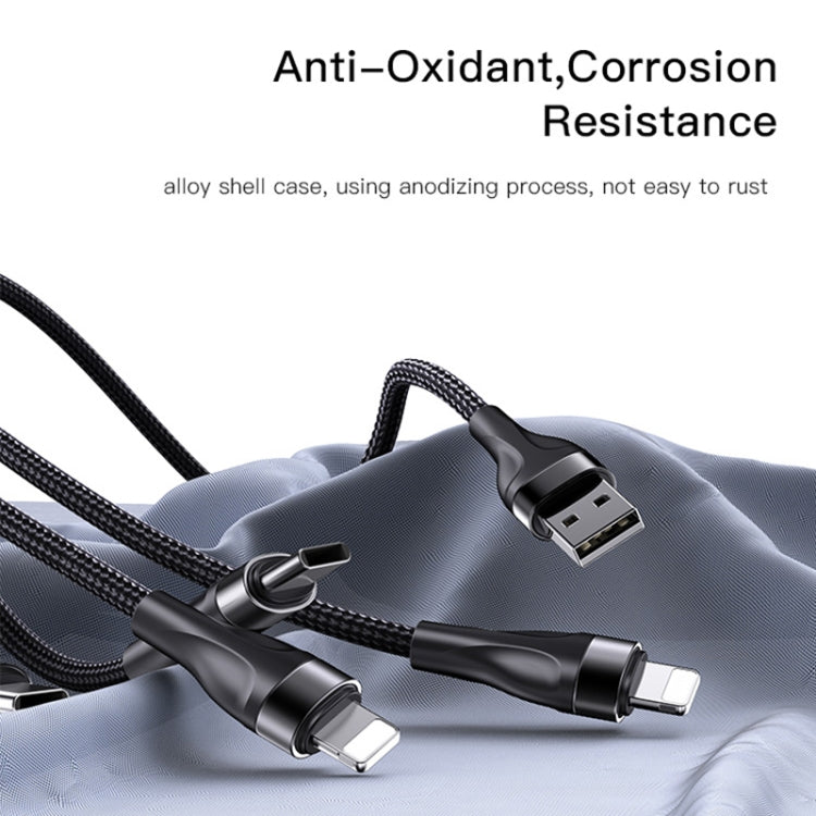 كابل شحن USB بطول 1.2م بقوة 4A إلى Type-C مزدوج + 8 بن مزدوج من YESIDO CA111