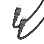 YESIDO CA107 1.2م 2.4A USB-C / Type-C إلى 8 دبابيس كابل بيانات شحن OD0.6، CA107