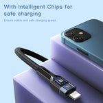 YESIDO CA107 1.2م 2.4A USB-C / Type-C إلى 8 دبابيس كابل بيانات شحن OD0.6، CA107