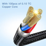 YESIDO CA107 1.2م 2.4A USB-C / Type-C إلى 8 دبابيس كابل بيانات شحن OD0.6، CA107