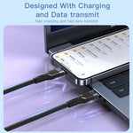 YESIDO CA107 1.2م 2.4A USB-C / Type-C إلى 8 دبابيس كابل بيانات شحن OD0.6، CA107