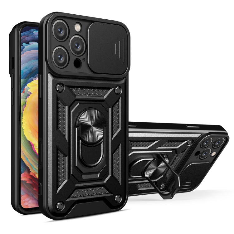 غطاء هاتف بتصميم غطاء كاميرا منزلق من TPU+PC، لهواتف iPhone 16 Pro، iPhone 16 Plus، iPhone 16، iPhone 15 Pro