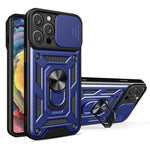 غطاء هاتف بتصميم غطاء كاميرا منزلق من TPU+PC، لهواتف iPhone 16 Pro، iPhone 16 Plus، iPhone 16، iPhone 15 Pro