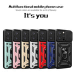 غطاء هاتف بتصميم غطاء كاميرا منزلق من TPU+PC، لهواتف iPhone 16 Pro، iPhone 16 Plus، iPhone 16، iPhone 15 Pro