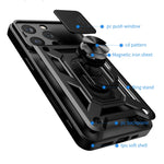 غطاء هاتف بتصميم غطاء كاميرا منزلق من TPU+PC، لهواتف iPhone 16 Pro، iPhone 16 Plus، iPhone 16، iPhone 15 Pro