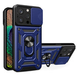 غطاء هاتف بتصميم غطاء كاميرا منزلق من TPU+PC، لهواتف iPhone 16 Pro، iPhone 16 Plus، iPhone 16، iPhone 15 Pro