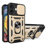 غطاء هاتف بتصميم غطاء كاميرا منزلق من TPU+PC، لهواتف iPhone 16 Pro، iPhone 16 Plus، iPhone 16، iPhone 15 Pro