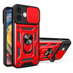 غطاء هاتف بتصميم غطاء كاميرا منزلق من TPU+PC، لهواتف iPhone 16 Pro، iPhone 16 Plus، iPhone 16، iPhone 15 Pro