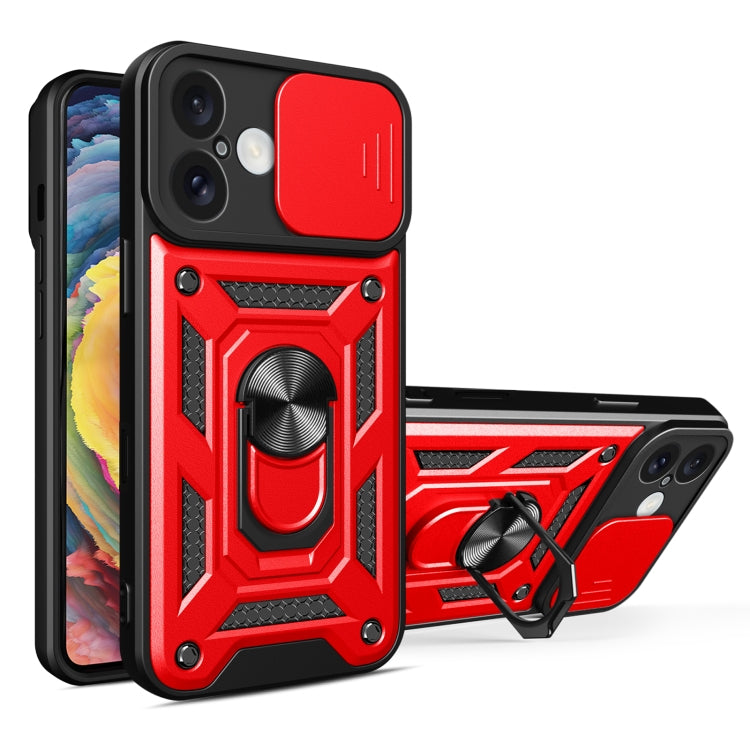 غطاء هاتف بتصميم غطاء كاميرا منزلق من TPU+PC، لهواتف iPhone 16 Pro، iPhone 16 Plus، iPhone 16، iPhone 15 Pro