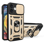 غطاء هاتف بتصميم غطاء كاميرا منزلق من TPU+PC، لهواتف iPhone 16 Pro، iPhone 16 Plus، iPhone 16، iPhone 15 Pro