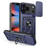 غطاء هاتف بتصميم غطاء كاميرا منزلق من TPU+PC، لهواتف iPhone 17e / 16e، iPhone 17 Pro Max، iPhone 17 Pro، iPhone 17، iPhone Air، iPhone 16 Pro Max