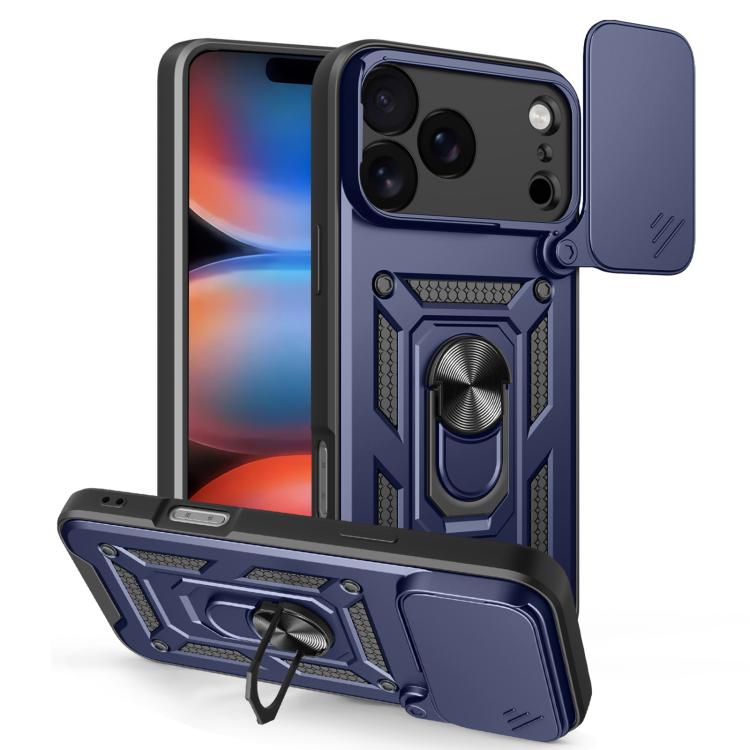 غطاء هاتف بتصميم غطاء كاميرا منزلق من TPU+PC، لهواتف iPhone 17e / 16e، iPhone 17 Pro Max، iPhone 17 Pro، iPhone 17، iPhone Air، iPhone 16 Pro Max