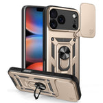 غطاء هاتف بتصميم غطاء كاميرا منزلق من TPU+PC، لهواتف iPhone 17e / 16e، iPhone 17 Pro Max، iPhone 17 Pro، iPhone 17، iPhone Air، iPhone 16 Pro Max