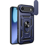 غطاء هاتف بتصميم غطاء كاميرا منزلق من TPU+PC، لهواتف iPhone 16 Pro، iPhone 16 Plus، iPhone 16، iPhone 15 Pro
