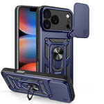 غطاء هاتف بتصميم غطاء كاميرا منزلق من TPU+PC، لهواتف iPhone 17e / 16e، iPhone 17 Pro Max، iPhone 17 Pro، iPhone 17، iPhone Air، iPhone 16 Pro Max