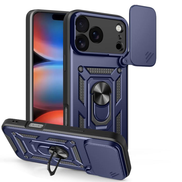 غطاء هاتف بتصميم غطاء كاميرا منزلق من TPU+PC، لهواتف iPhone 17e / 16e، iPhone 17 Pro Max، iPhone 17 Pro، iPhone 17، iPhone Air، iPhone 16 Pro Max
