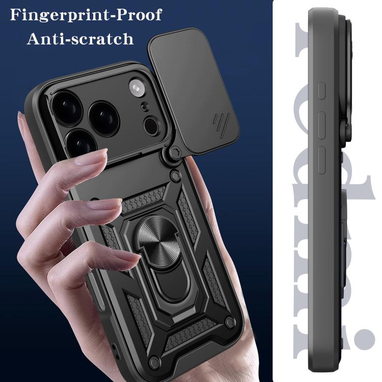 غطاء هاتف بتصميم غطاء كاميرا منزلق من TPU+PC، لهواتف iPhone 17e / 16e، iPhone 17 Pro Max، iPhone 17 Pro، iPhone 17، iPhone Air، iPhone 16 Pro Max