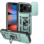 غطاء هاتف بتصميم غطاء كاميرا منزلق من TPU+PC، لهواتف iPhone 17e / 16e، iPhone 17 Pro Max، iPhone 17 Pro، iPhone 17، iPhone Air، iPhone 16 Pro Max