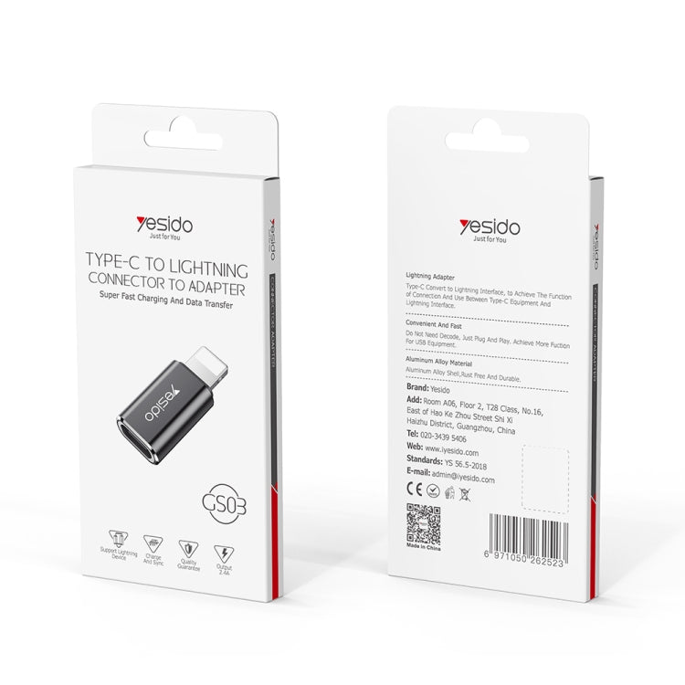 محول شحن Yesido GS03 من 8 بن إلى Type-C