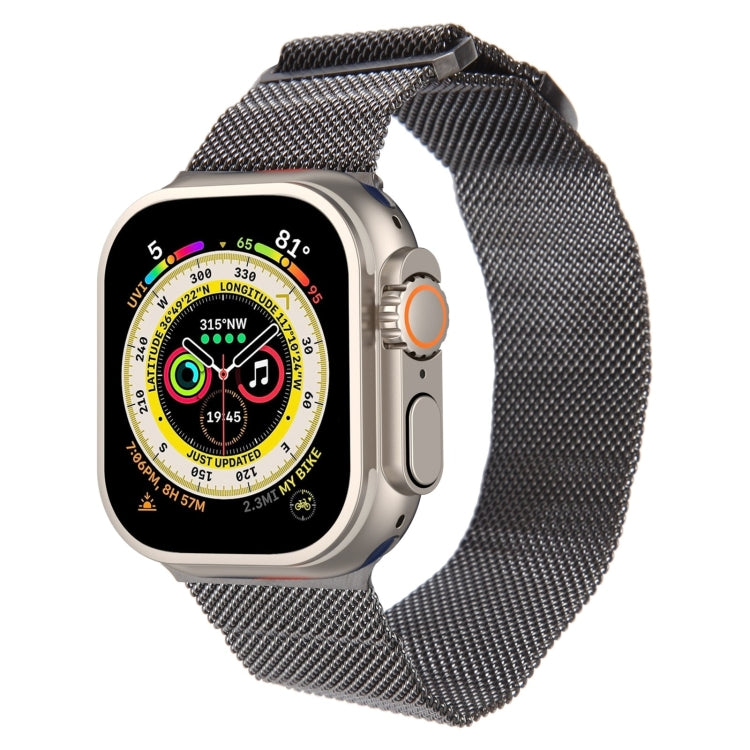 سوار ساعة معدني ميلانيزي مغناطيسي، لـ Apple Watch SE 2023 مقاس 44مم، لـ Apple Watch Ultra مقاس 49مم، لـ Apple Watch 8 مقاس 41مم