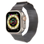 سوار ساعة معدني ميلانيزي مغناطيسي، لـ Apple Watch SE 2023 مقاس 40مم، لـ Apple Watch Ultra 2 مقاس 49مم، لـ Apple Watch 8 مقاس 45مم