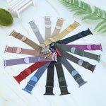 سوار ساعة معدني ميلانيزي مغناطيسي، لـ Apple Watch SE 2023 مقاس 44مم، لـ Apple Watch Ultra مقاس 49مم، لـ Apple Watch 8 مقاس 41مم