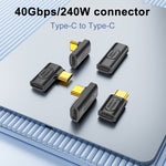 محول USB-C / Type-C أنثى إلى USB-C / Type-C أنثى بسرعة 40Gbps و240 واط، محول أنثى