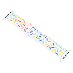 Rainbow Raindrops Silicone Watch Band, For Apple Watch SE 40mm, For Apple Watch SE 44mm, For Apple Watch 6 40mm, For Apple Watch 6 44mm