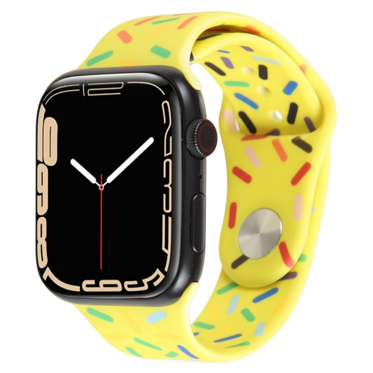 Rainbow Raindrops Silicone Watch Band, For Apple Watch SE 40mm, For Apple Watch SE 44mm, For Apple Watch 6 40mm, For Apple Watch 6 44mm