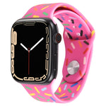 Rainbow Raindrops Silicone Watch Band, For Apple Watch SE 40mm, For Apple Watch SE 44mm, For Apple Watch 6 40mm, For Apple Watch 6 44mm