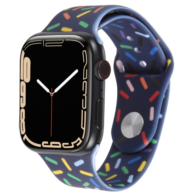 Rainbow Raindrops Silicone Watch Band, For Apple Watch SE 40mm, For Apple Watch SE 44mm, For Apple Watch 6 40mm, For Apple Watch 6 44mm
