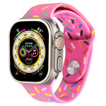Rainbow Raindrops Silicone Watch Band, For Apple Watch SE 2023 44mm, For Apple Watch Ultra 49mm, For Apple Watch SE 2023 40mm, For Apple Watch 8 41mm