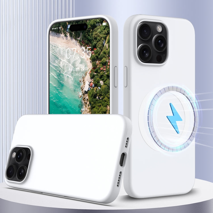 غطاء هاتف سيليكون مقاوم للصدمات مع Magsafe، لهواتف iPhone 16 Pro Max، iPhone 16 Pro، iPhone 16 Plus، iPhone 16، iPhone 15 Pro Max