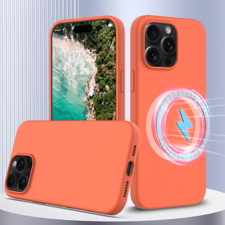 غطاء هاتف سيليكون مقاوم للصدمات مع Magsafe، لهواتف iPhone 16 Pro Max، iPhone 16 Pro، iPhone 16 Plus، iPhone 16، iPhone 15 Pro Max