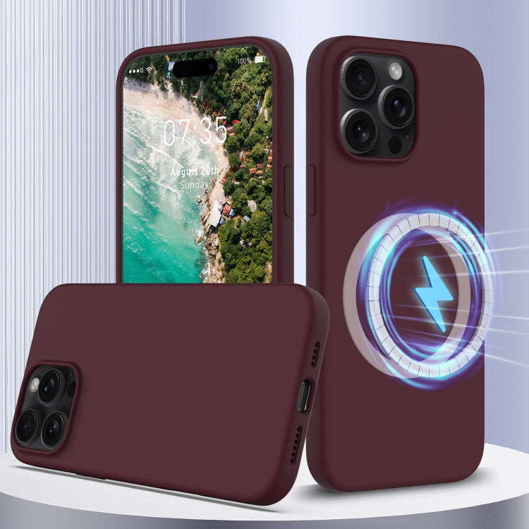 غطاء هاتف سيليكون مقاوم للصدمات مع Magsafe، لهواتف iPhone 16 Pro Max، iPhone 16 Pro، iPhone 16 Plus، iPhone 16، iPhone 15 Pro Max