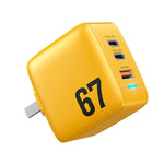 شاحن WK WP-U141 بقوة 67 واط USB + مزدوج USB-C / Type-C GaN، قابس الصين، قابس الولايات المتحدة، قابس الاتحاد الأوروبي، قابس المملكة المتحدة
