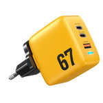 شاحن WK WP-U141 بقوة 67 واط USB + مزدوج USB-C / Type-C GaN، قابس الصين، قابس الولايات المتحدة، قابس الاتحاد الأوروبي، قابس المملكة المتحدة